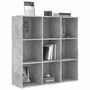 Voir la diapositive 3 : VIDAXL Bibliotheque gris beton 98x29x97,5 cm bois d'ingenierie