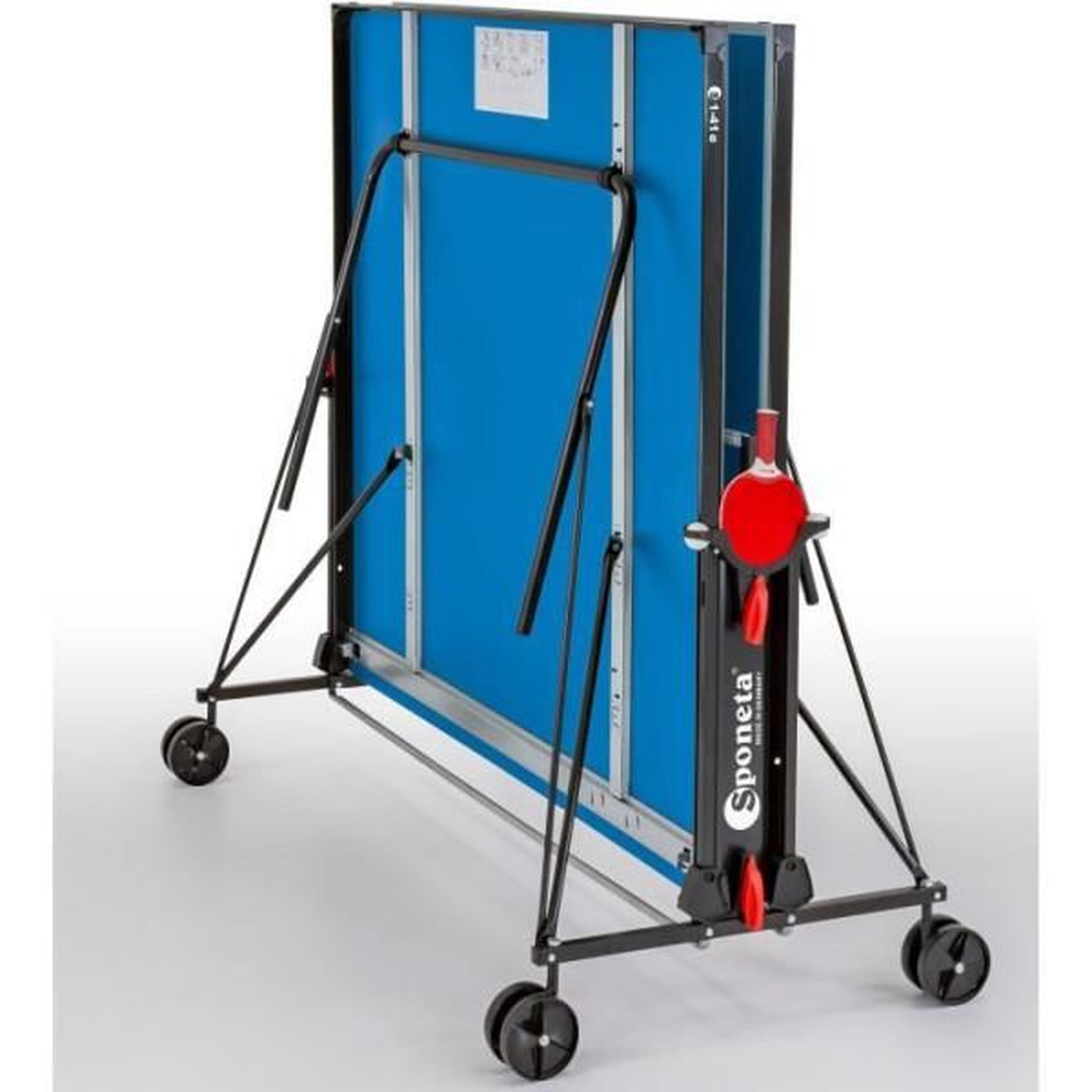 Voir la diapositive 2 : N/A SPONETA - Table Tennis de Table - Table Ping Pong Compacte - Usage extérieur - Bleu et noir