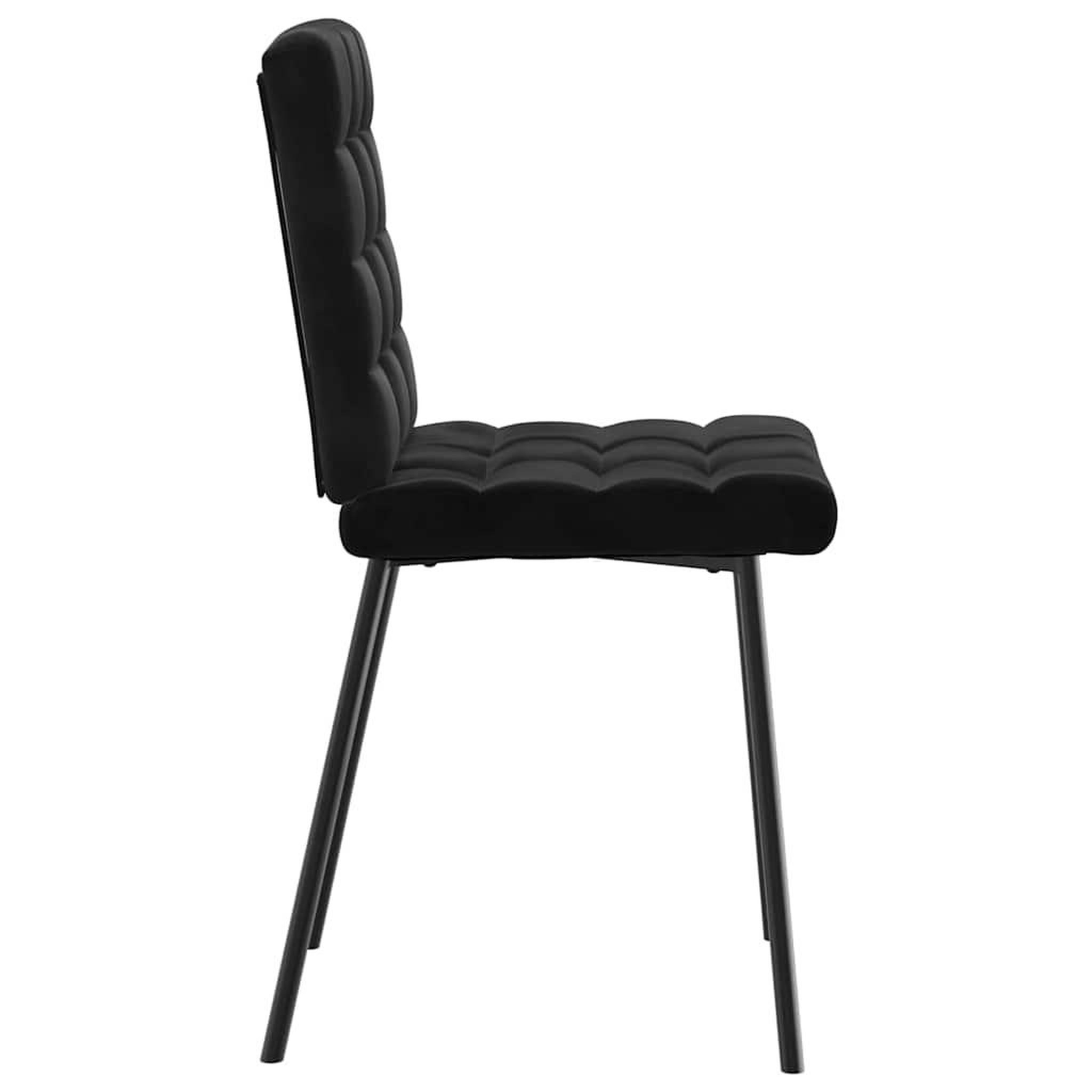 Voir la diapositive 5 : VIDAXL Chaises a manger lot de 4 Noir Velours