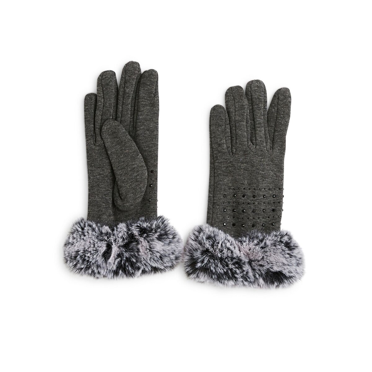 INEXTENSO Paire de gants noir femme pas cher 