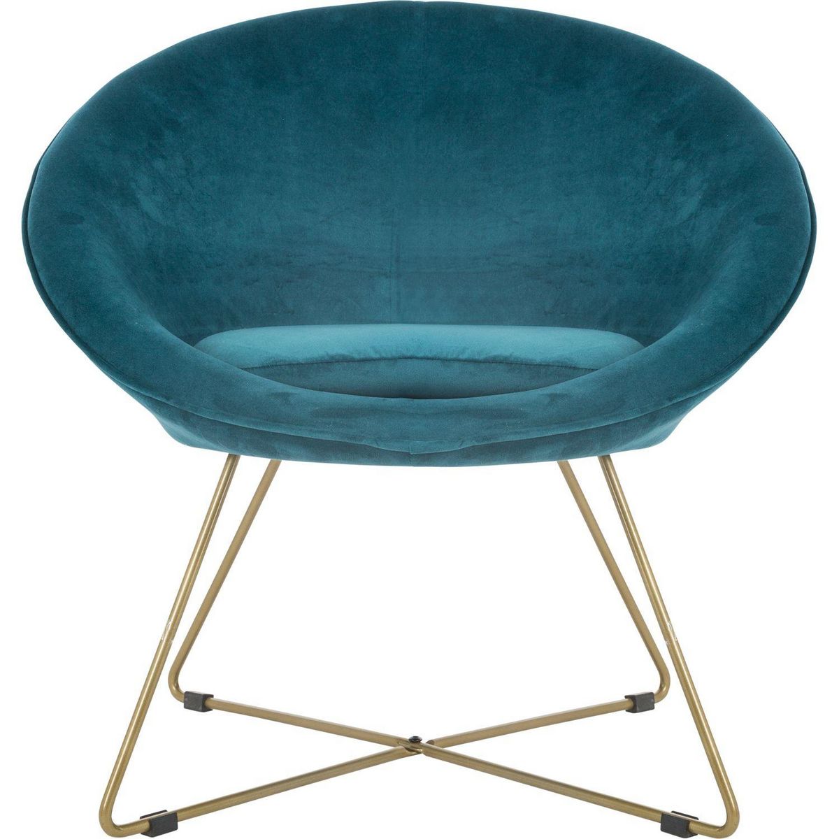 ATMOSPHERA Fauteuil de salon en velours Evan