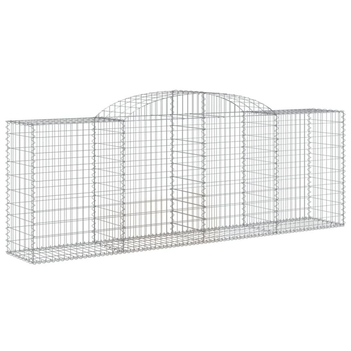 VIDAXL Paniers a gabions arques 9 pcs 300x50x100/120 cm fer galvanise