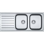 franke Evier à encastrer 80cm inox avec siphon - 006464