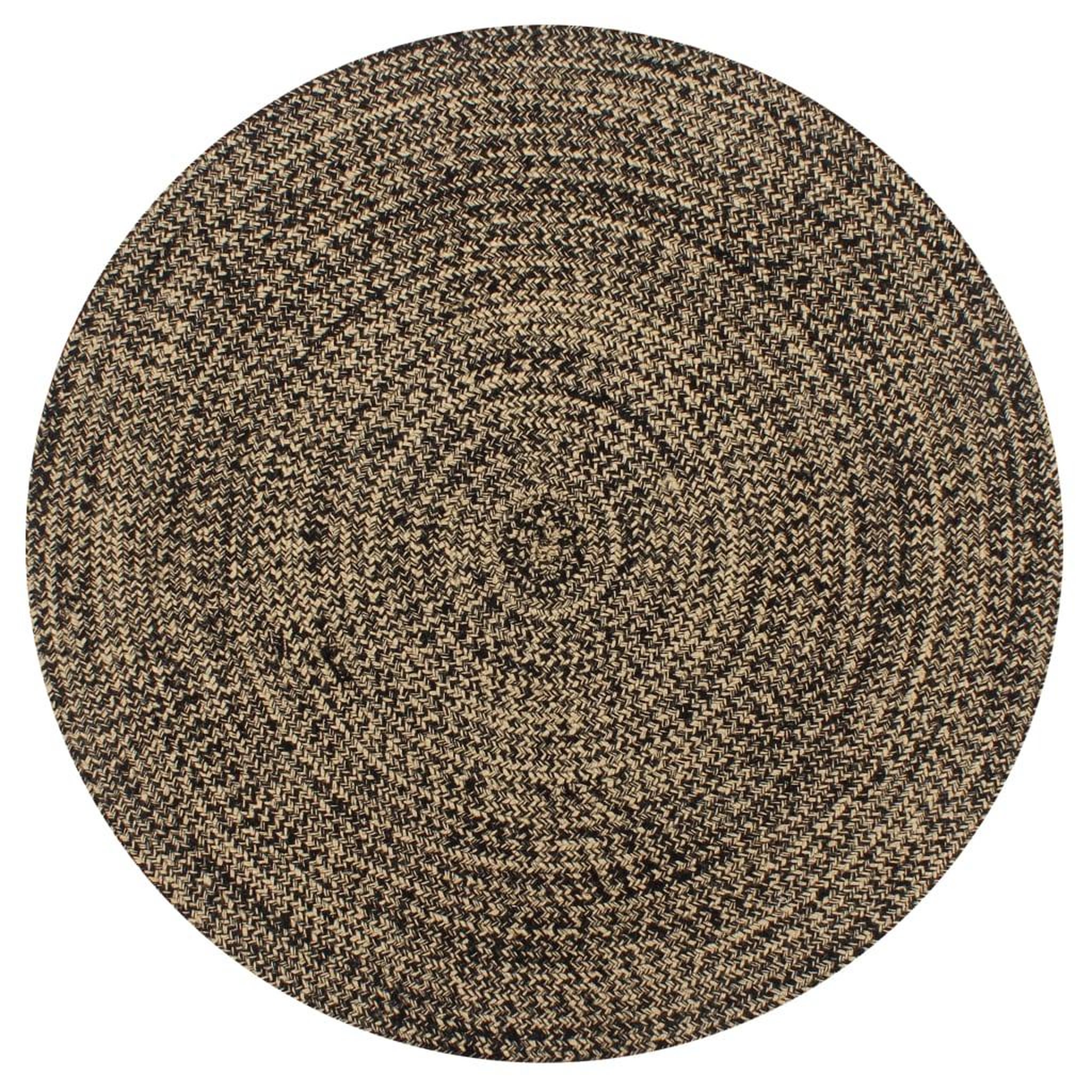Voir la diapositive 1 : VIDAXL Tapis fait a la main Jute Noir et naturel 90 cm