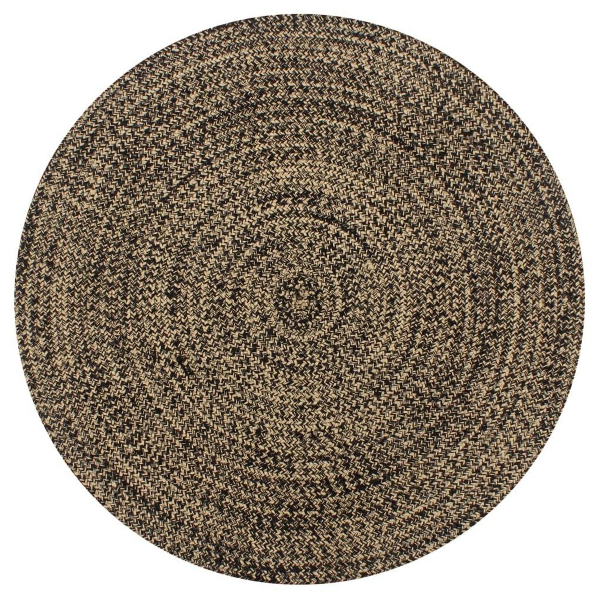 VIDAXL Tapis fait a la main Jute Noir et naturel 90 cm