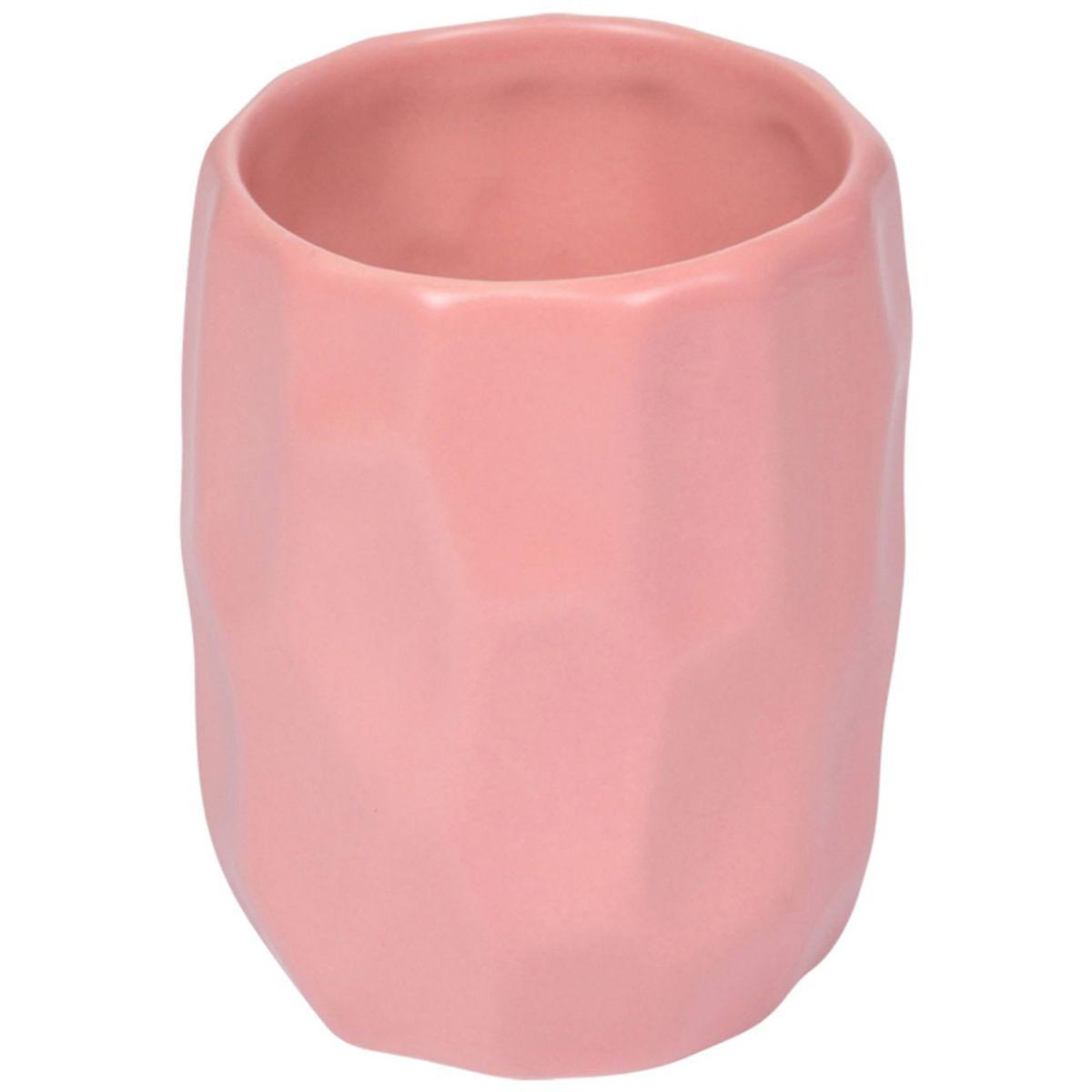 Paris Prix Gobelet Salle de Bain  Origami  9cm Rose Mat