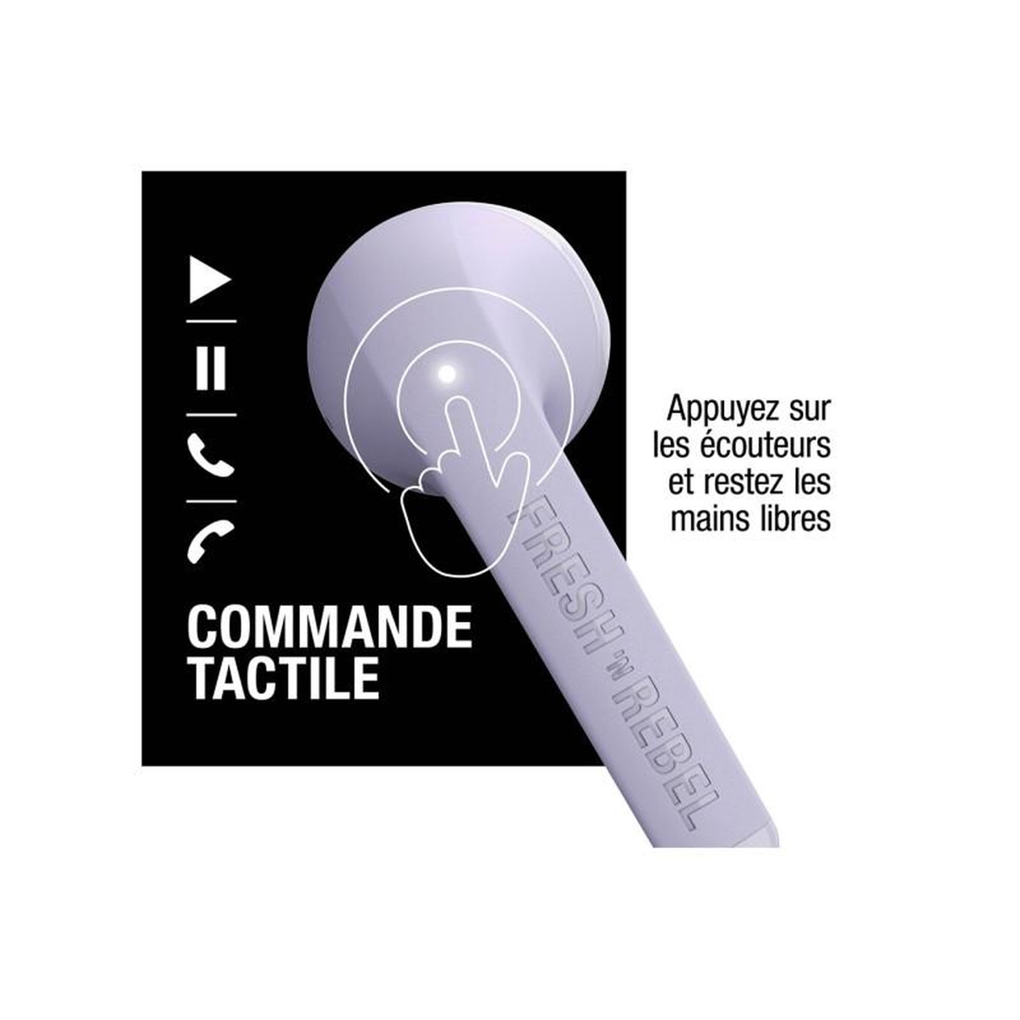 Voir la diapositive 3 : FRESH'N REBEL Ecouteurs Fresh n Rebel True Wireless Twins Core Dual master Mauve