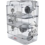 Zolux Cage sur 3 étages - ZOLUX - Rody3 trio - Pour hamsters, souris et gerbilles - L 41 x p 27 x h 53 cm - Blanc