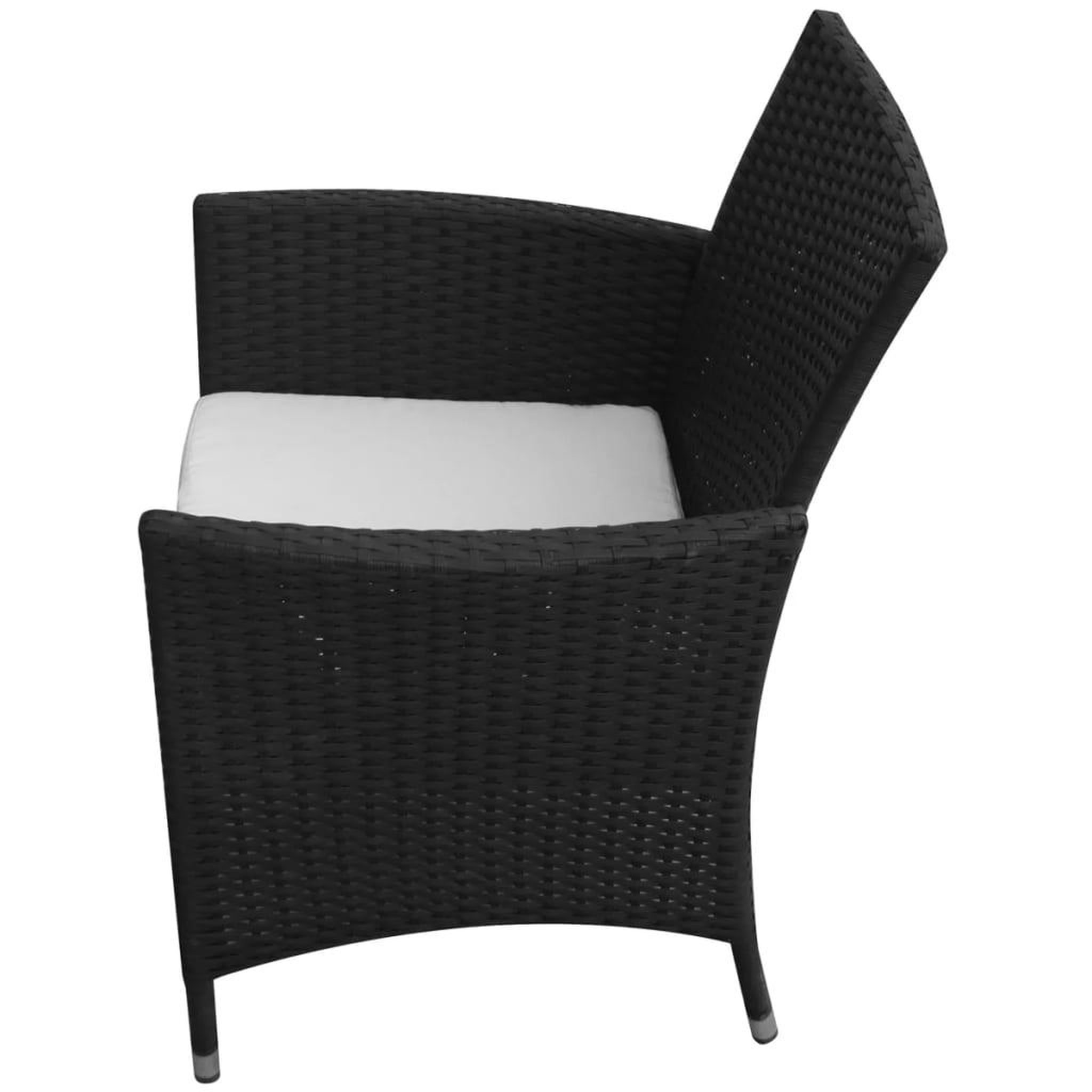 Voir la diapositive 3 : VIDAXL Chaises de jardin lot de 2 Resine tressee Noir