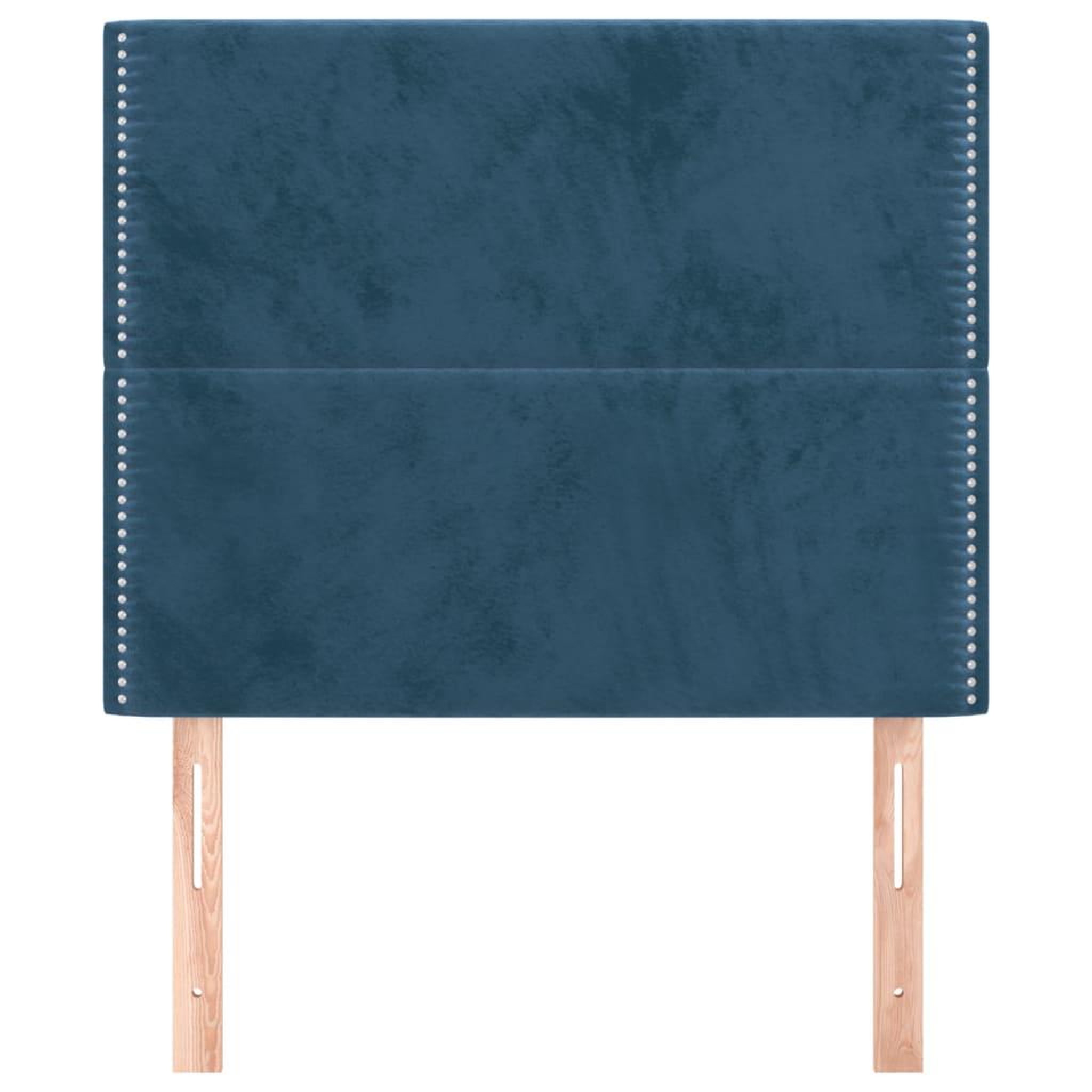 Voir la diapositive 3 : VIDAXL Tetes de lit 2 pcs Bleu fonce 100x5x78/88 cm Velours