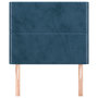 Voir la diapositive 3 : VIDAXL Tetes de lit 2 pcs Bleu fonce 100x5x78/88 cm Velours
