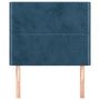 Voir la diapositive 3 : VIDAXL Tetes de lit 2 pcs Bleu fonce 100x5x78/88 cm Velours