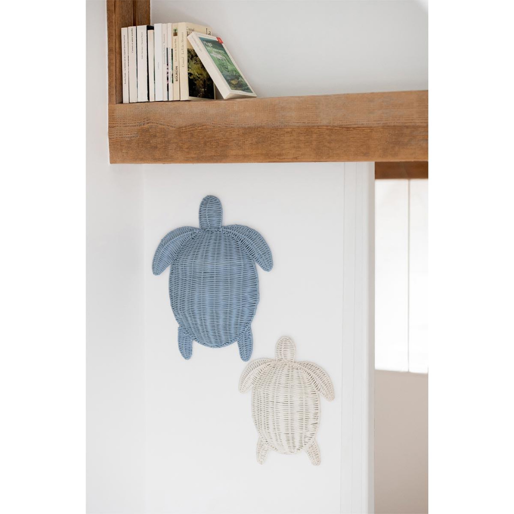 Voir la diapositive 4 : J-LINE Déco murale tortue  porfirio  40cm bleu clair