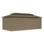 Voir la diapositive 4 : VIDAXL Belvedere avec rideaux 600x298x270 cm Taupe 180 g/m^2