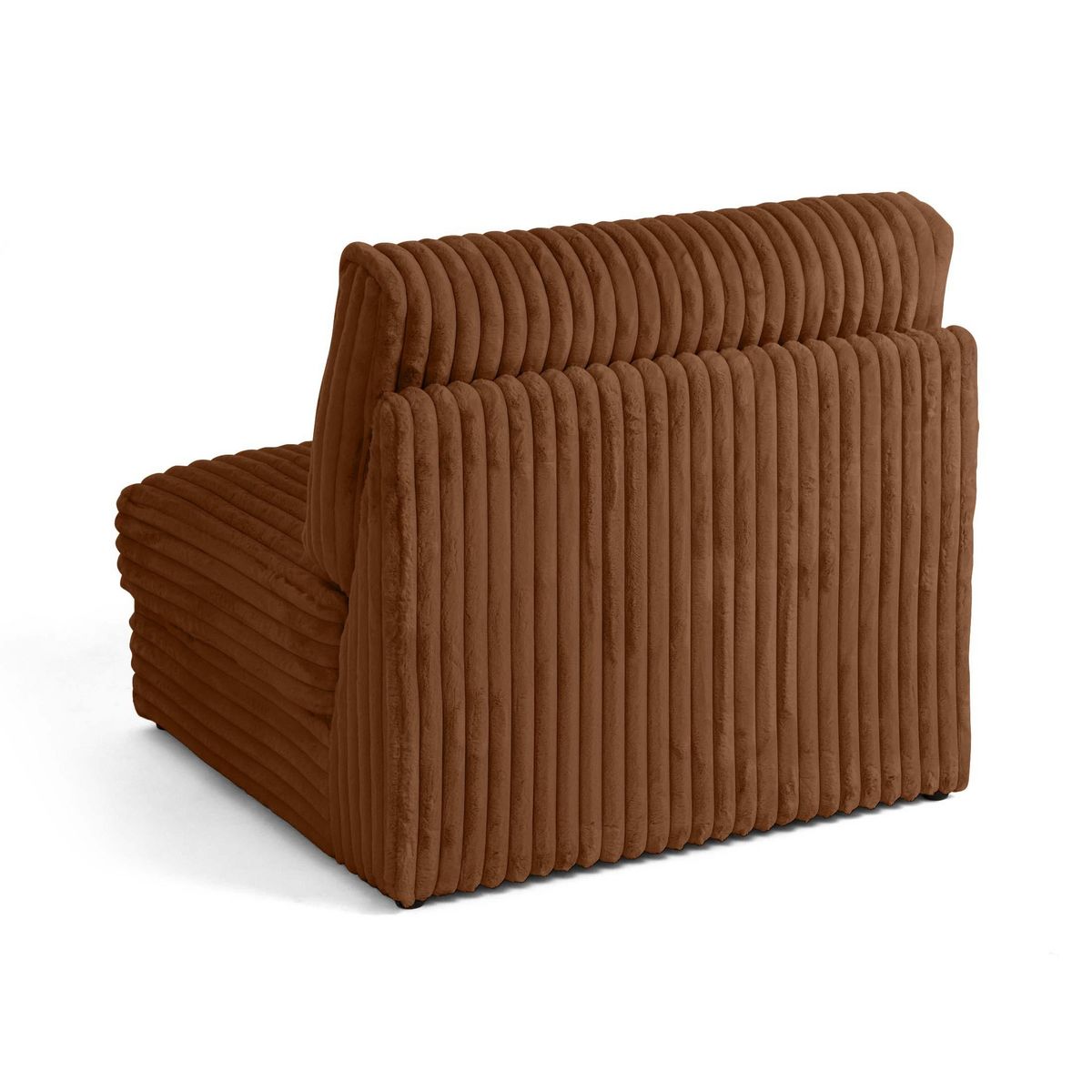 LISA DESIGN Jasper - module d'assise - en fausse fourrure côtelée