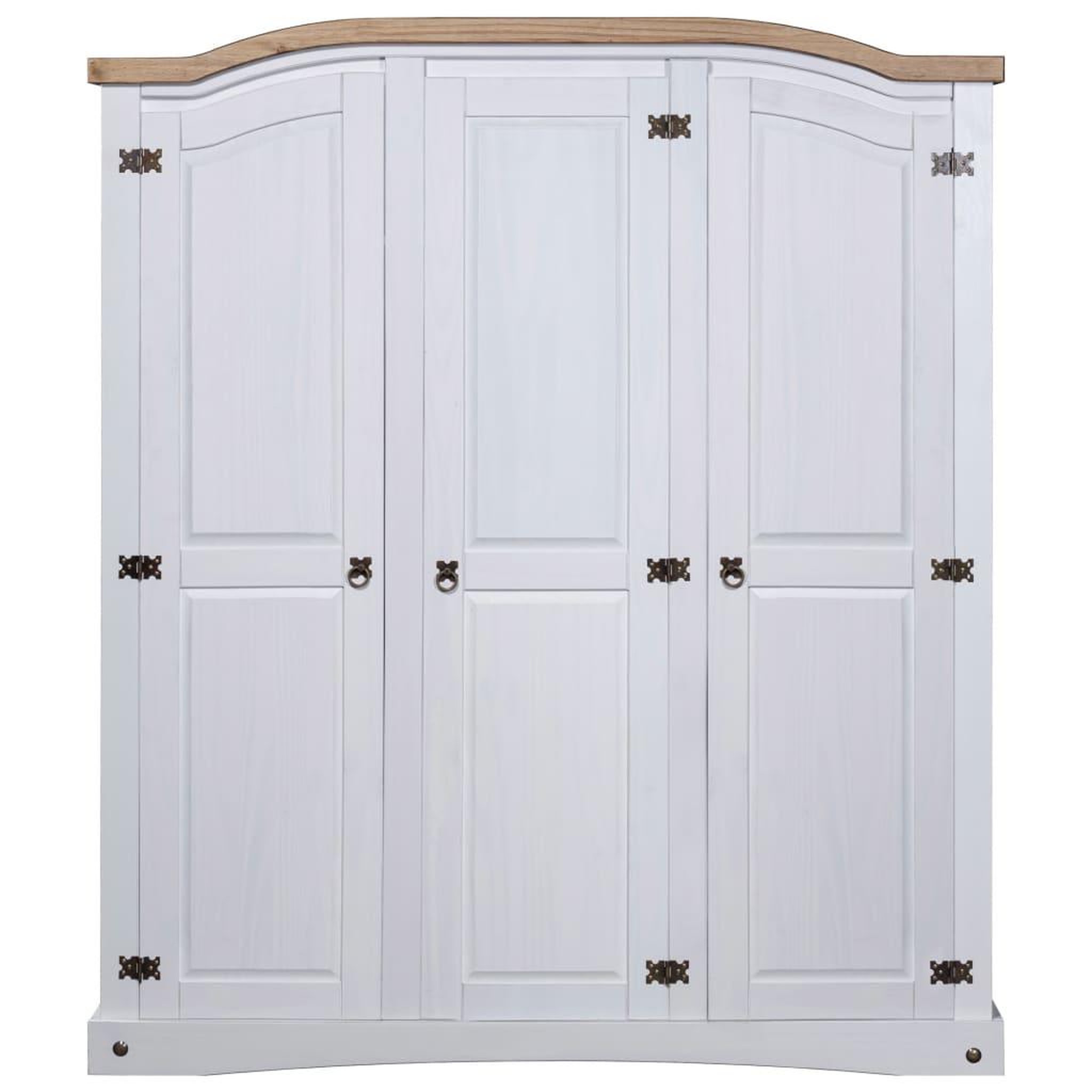 Voir la diapositive 2 : VIDAXL Garde-robe avec 3 portes Gamme  pin mexicain Blanc