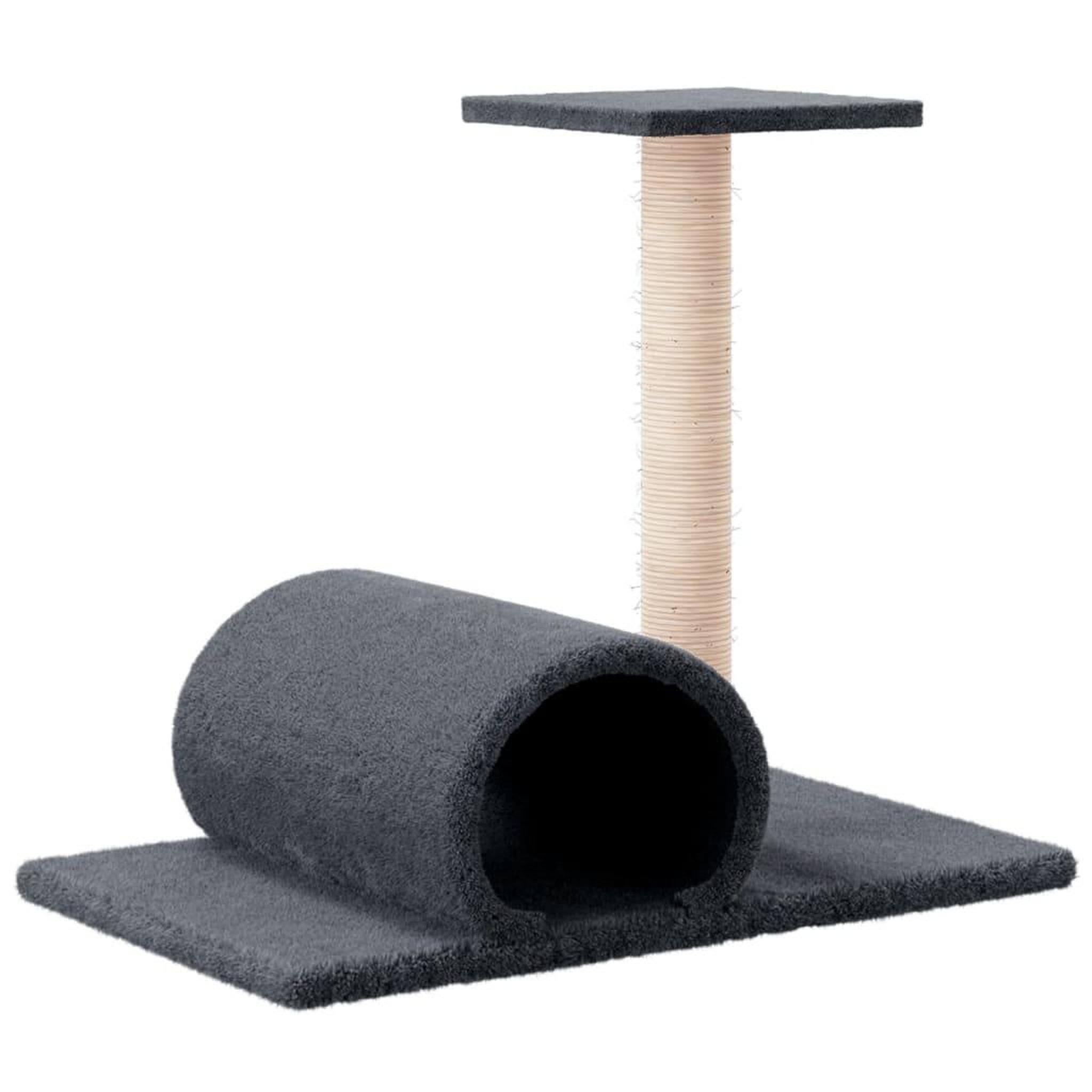Voir la diapositive 5 : VIDAXL Arbre a chat avec tunnel Gris fonce 60x34,5x50 cm
