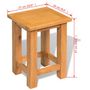 Voir la diapositive 5 : VIDAXL Table d'appoint 27 x 24 x 37 cm Bois de chene massif