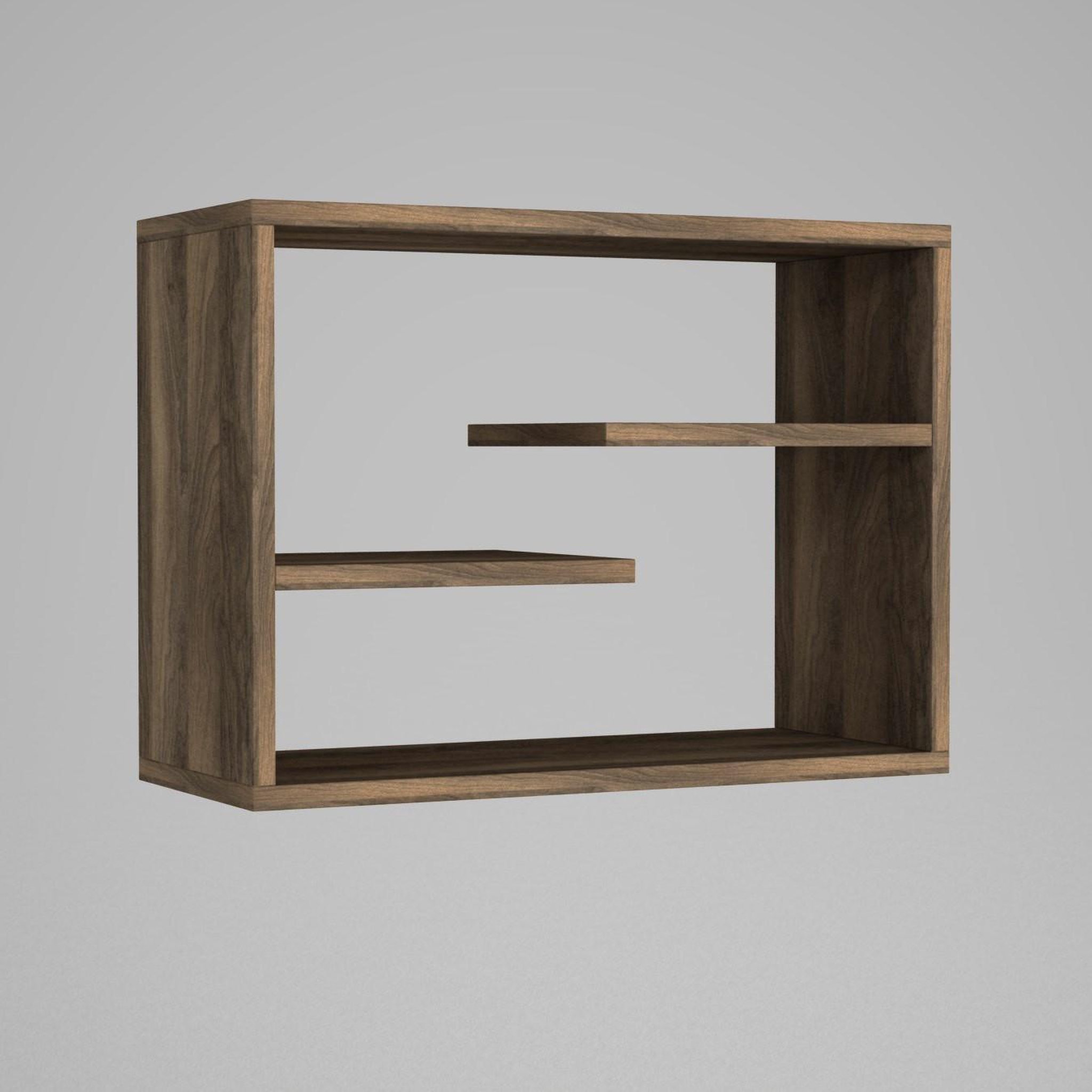 Voir la diapositive 4 : Habitat et Jardin Étagère murale en bois  tino  - 60 x 19 x 44 cm - noyer
