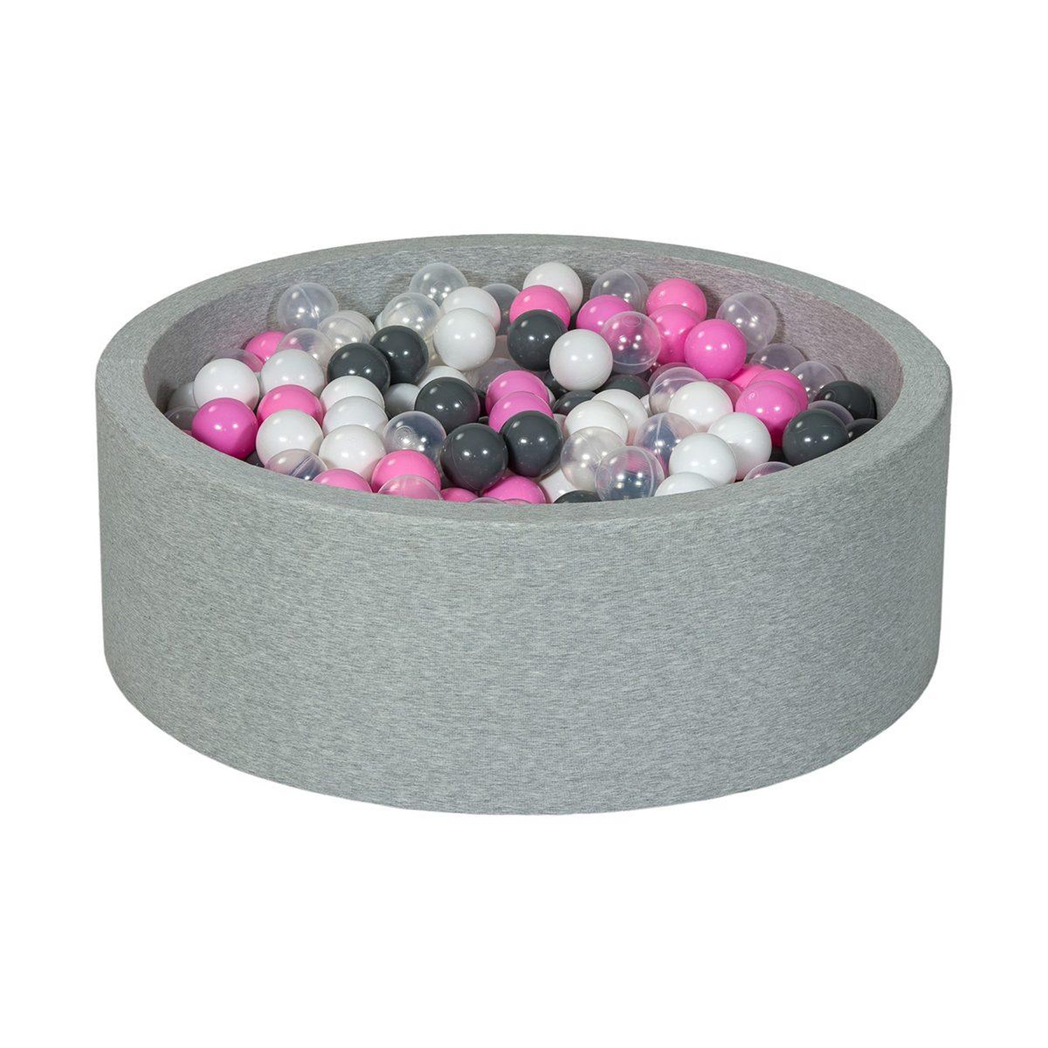 VELINDA Piscine à balles aire de jeu + 450 balles blanc, transparent, rose clair, gris