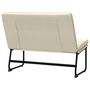 Voir la diapositive 5 : VIDAXL Banc Creme 100x75x76 cm Tissu