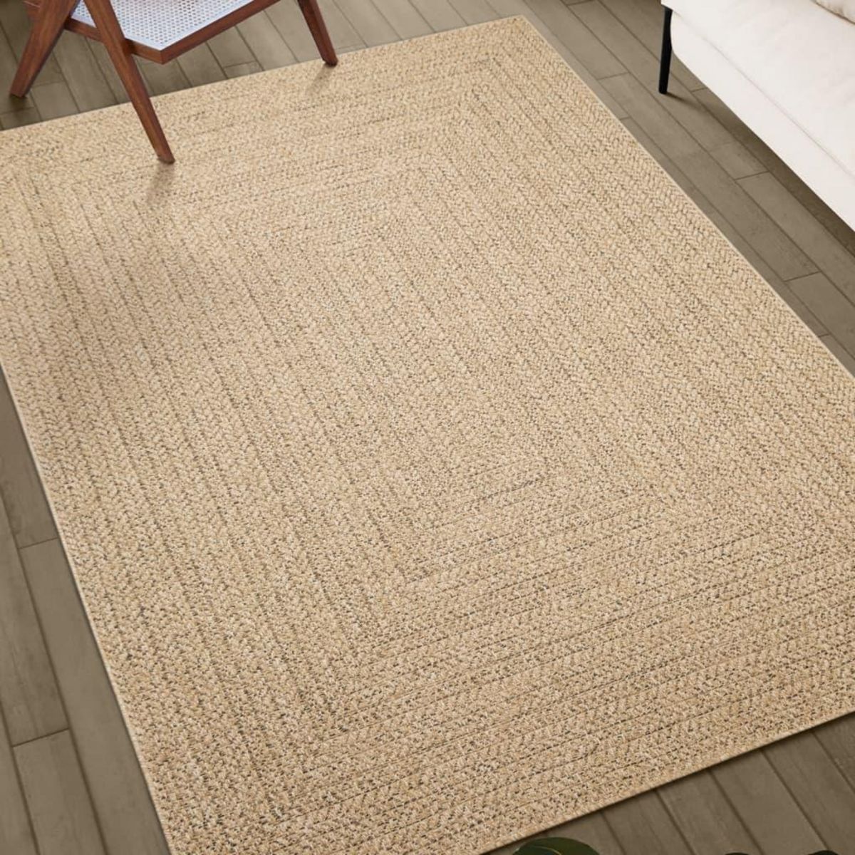 VIDAXL Tapis ZIZUR 120x120 cm aspect de jute interieur et exterieur