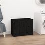 Voir la diapositive 3 : VIDAXL Boîte a linge Noir 88,5x44x66 cm Bois massif de pin