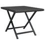 VIDAXL Table pliable noir 45x35x32 cm resine tressee