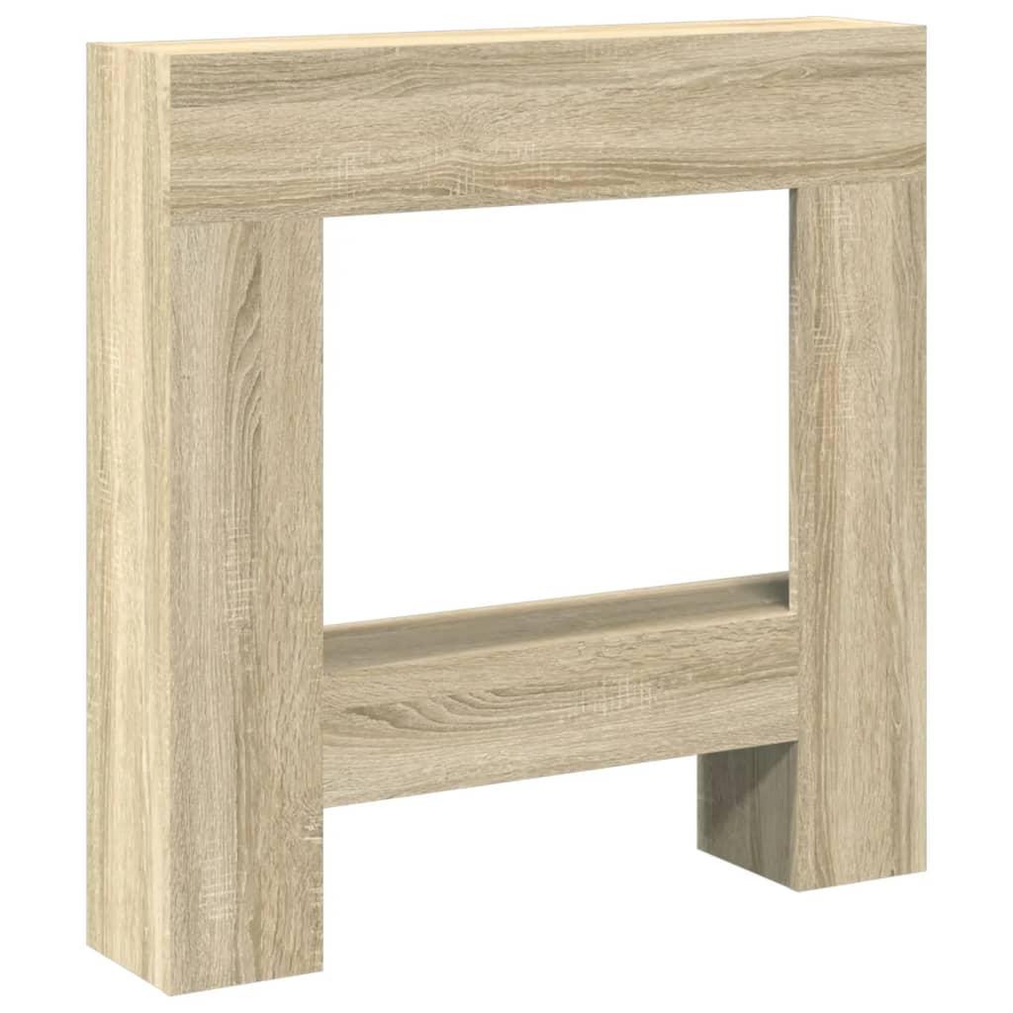Voir la diapositive 2 : VIDAXL Cadre de cheminee chene sonoma 81x18x82 cm bois d'ingenierie