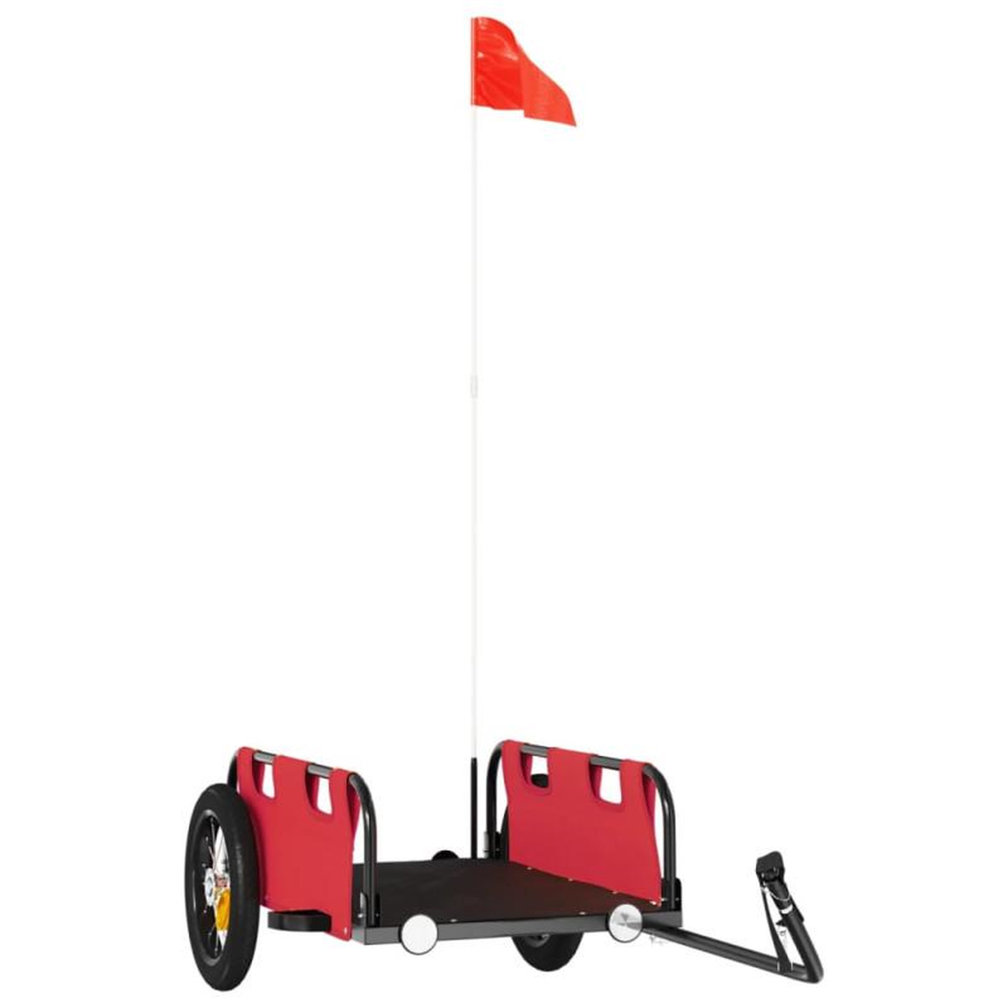 Voir la diapositive 2 : VIDAXL Remorque de vélo rouge tissu oxford et fer