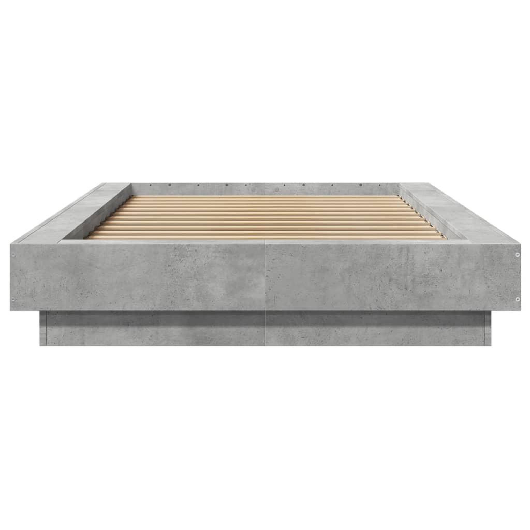 Voir la diapositive 4 : VIDAXL Cadre de lit sans matelas gris beton 75x190 cm