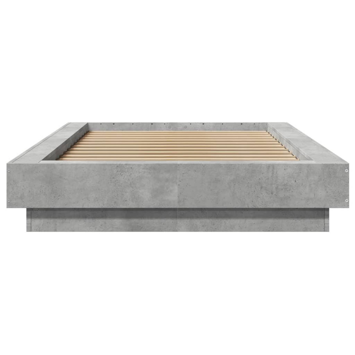 VIDAXL Cadre de lit sans matelas gris beton 75x190 cm