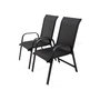 Voir la diapositive 1 : Habitat et Jardin Lot de 2 fauteuils de jardin  Porto  alu/textilène - Noir