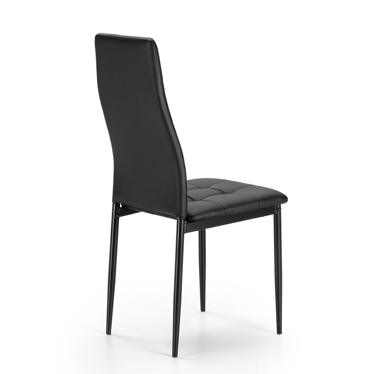 VS VENTA-STOCK Set de 4 chaises Salon Chelsea tapissées Noir, 42 cm x 51 cm x 97 cm