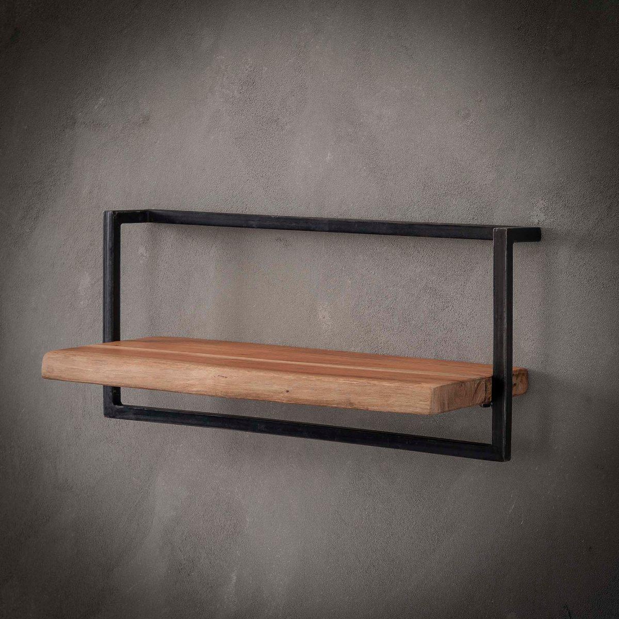 Voir la diapositive 2 : JLC KREATION Étagère murale en bois et métal 65cm ernest