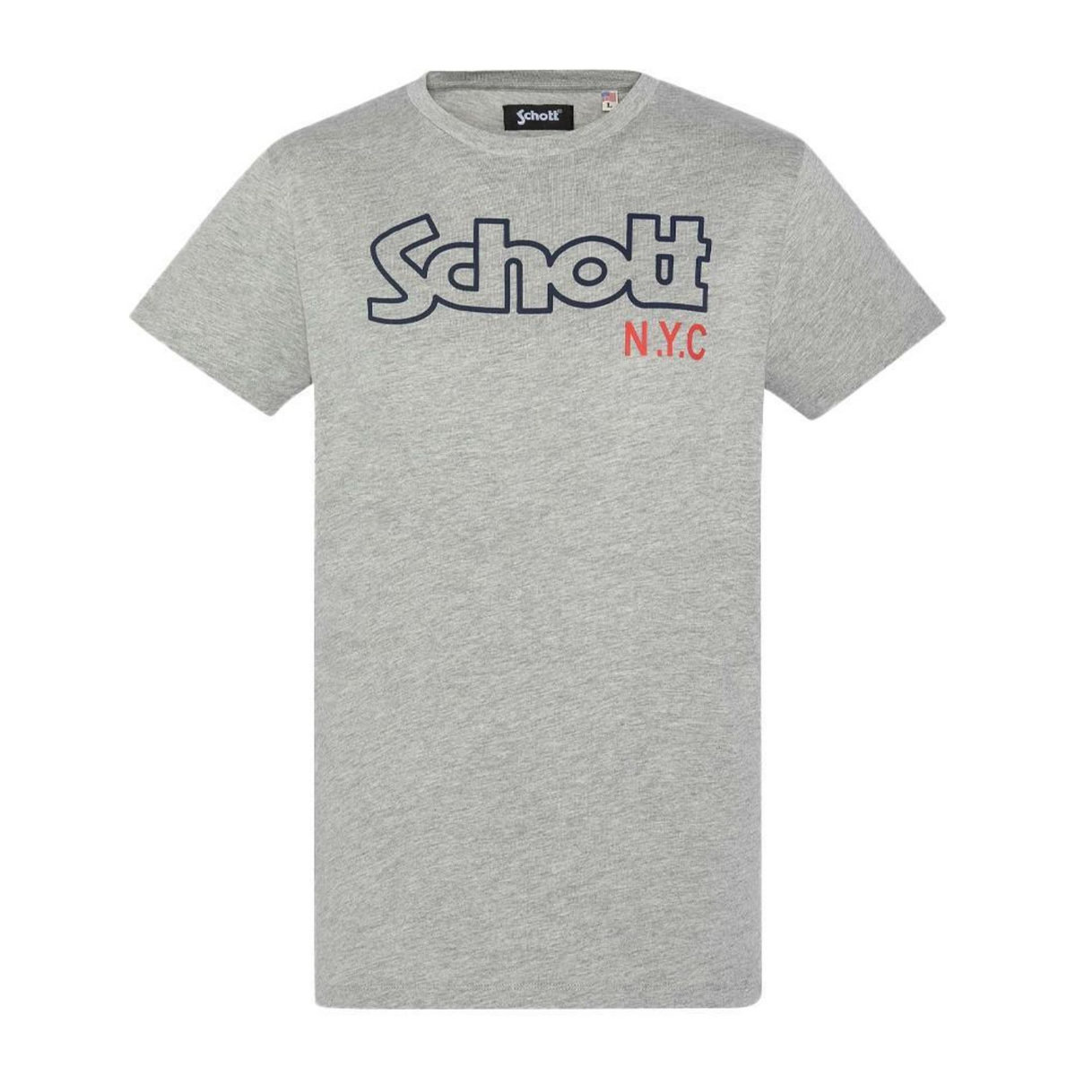 Schott T-shirt Gris Homme Schott Vintage