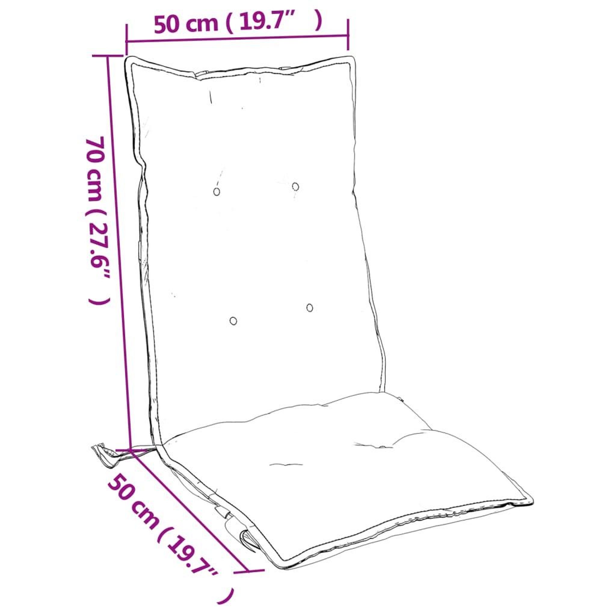 Voir la diapositive 6 : VIDAXL Coussins de chaise a dossier haut lot de 4 modele de feuille