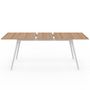 Voir la diapositive 3 : ID MARKET Table scandinave extensible rectangle INGA 6-10 personnes plateau bois pieds blancs 160-200 cm