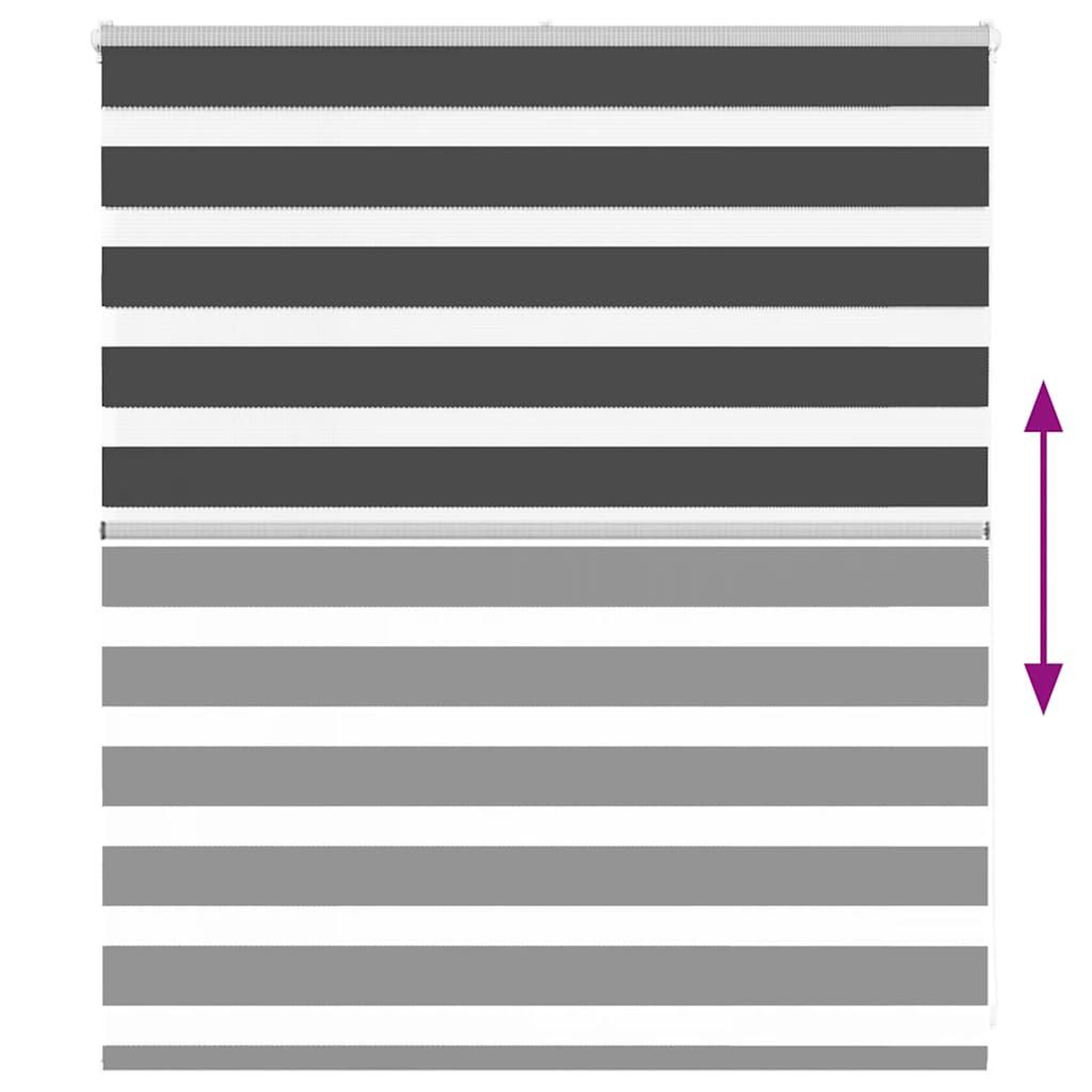 Voir la diapositive 5 : VIDAXL Store zebre noir 120x100 cm largeur du tissu 115,9 cm polyester