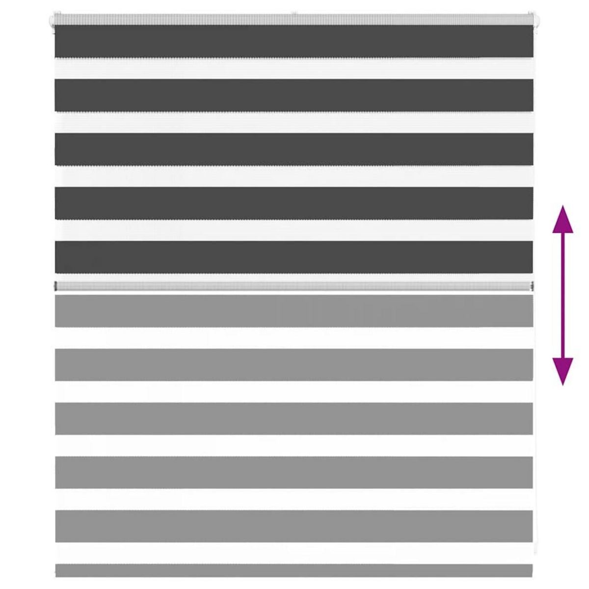 VIDAXL Store zebre noir 120x100 cm largeur du tissu 115,9 cm polyester