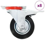 VIDAXL 8 pcs Roulettes pivotantes 100 mm