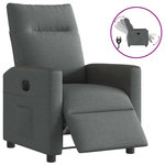 VIDAXL Fauteuil inclinable electrique Gris fonce Tissu