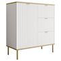 Voir la diapositive 2 : BEST MOBILIER Hope - buffet bas 91 cm - 3 tiroirs et 1 porte