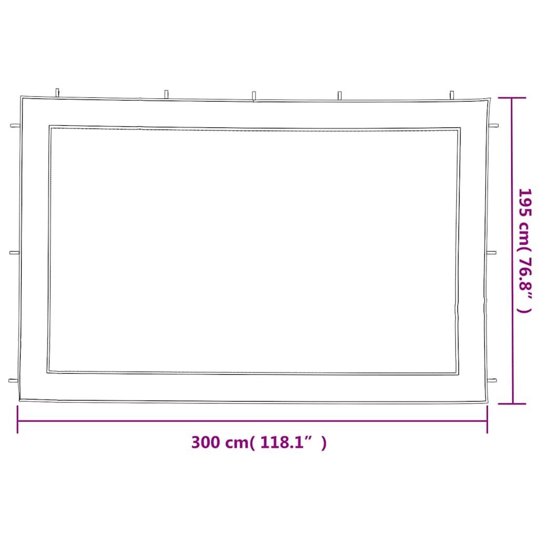 Voir la diapositive 5 : VIDAXL Paroi de tente de reception 2 pcs maille blanc et noir