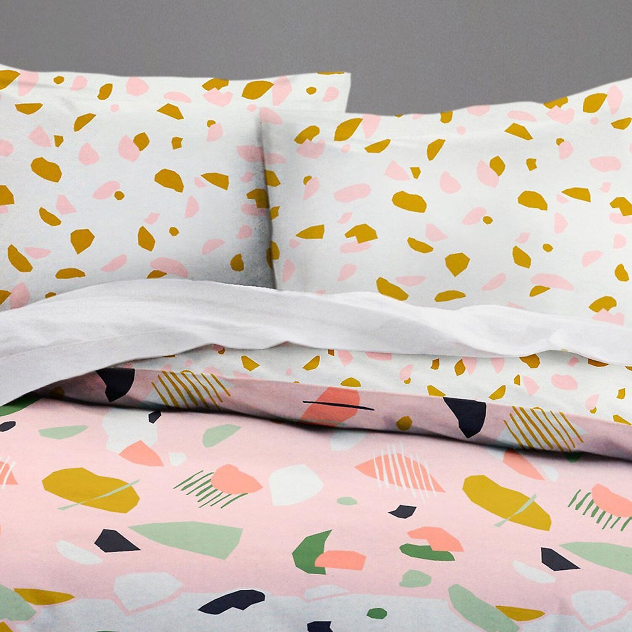 Voir la diapositive 4 : Home collection Parure housse de couette 100% coton 57fils marbree