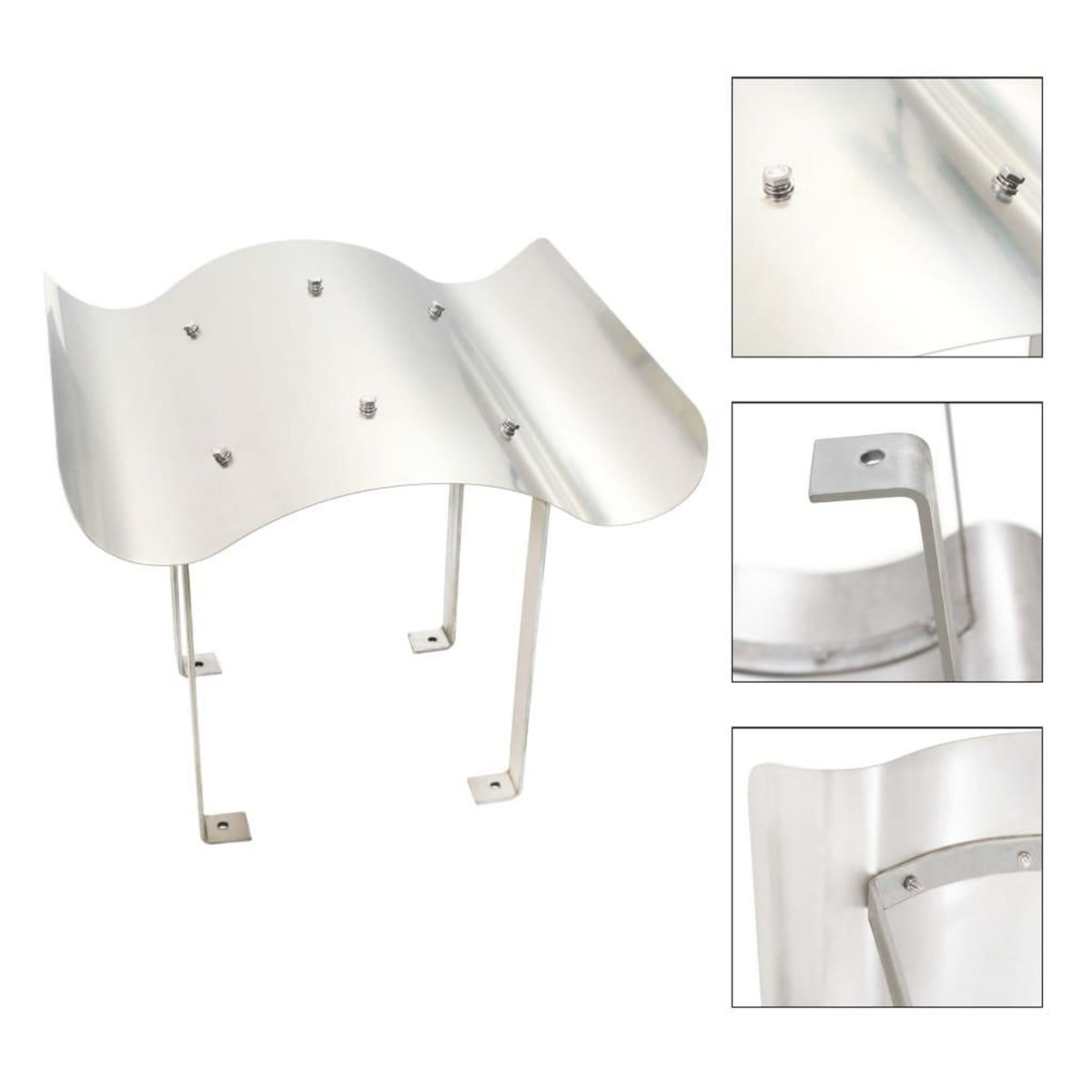 VIDAXL Capot de cheminee Acier inoxydable Argente