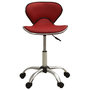 Voir la diapositive 2 : VIDAXL Chaise de bureau Rouge bordeaux Similicuir