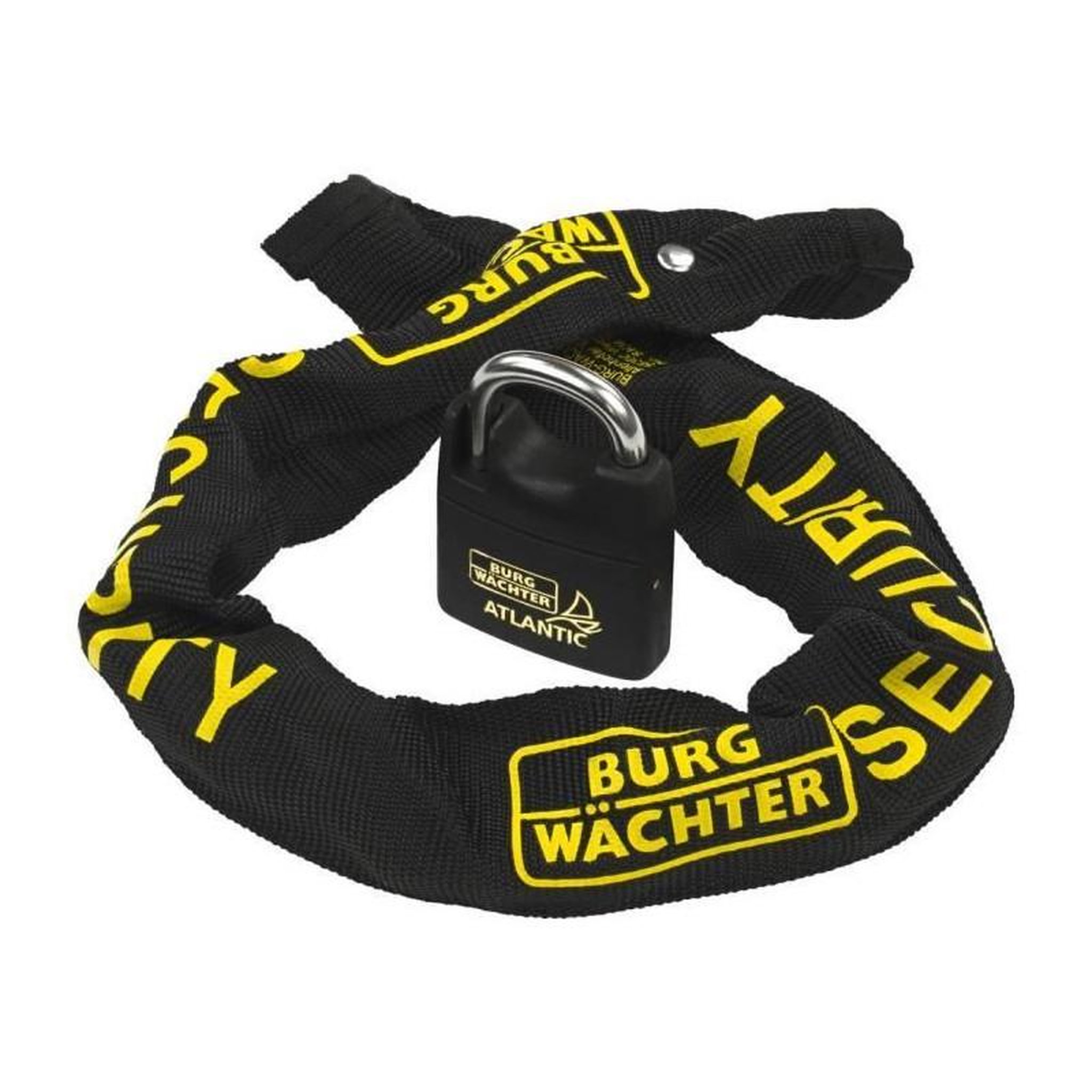 Voir la diapositive 2 : BURG WACHTER Chaîne antivol - BURG WACHTER - SKM 6/60/NI40 - 60 cm, acier carré cémenté 6 mm, cadenas inox marin