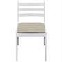 Voir la diapositive 3 : VIDAXL Chaises a manger lot de 2 blanc hevea solide et velours