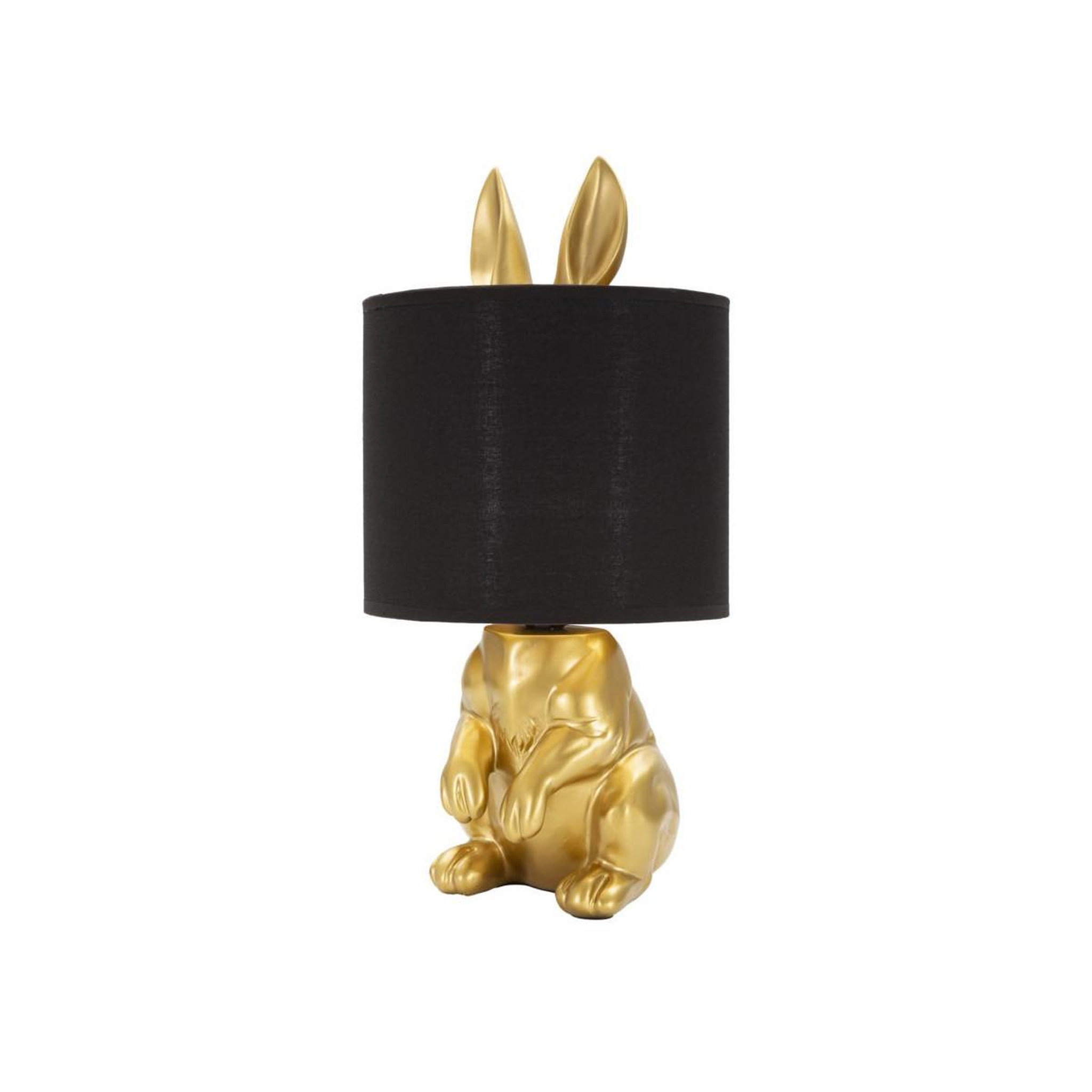 Paris Prix Lampe à poser design  lapin  43cm or & noir